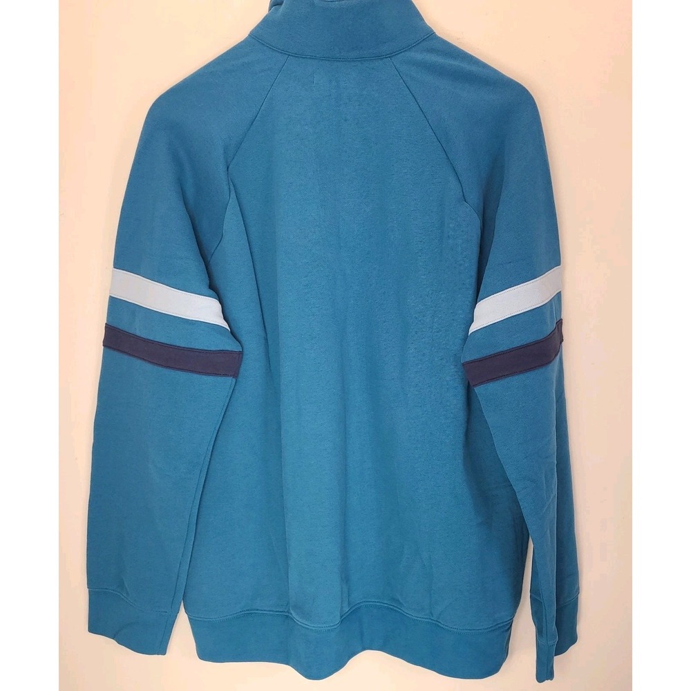 NWT LL Bean Quarter Zip Womens XL Pullover Colorblock Baby Blue Navy Sweatshirt - Picture 4 of 7